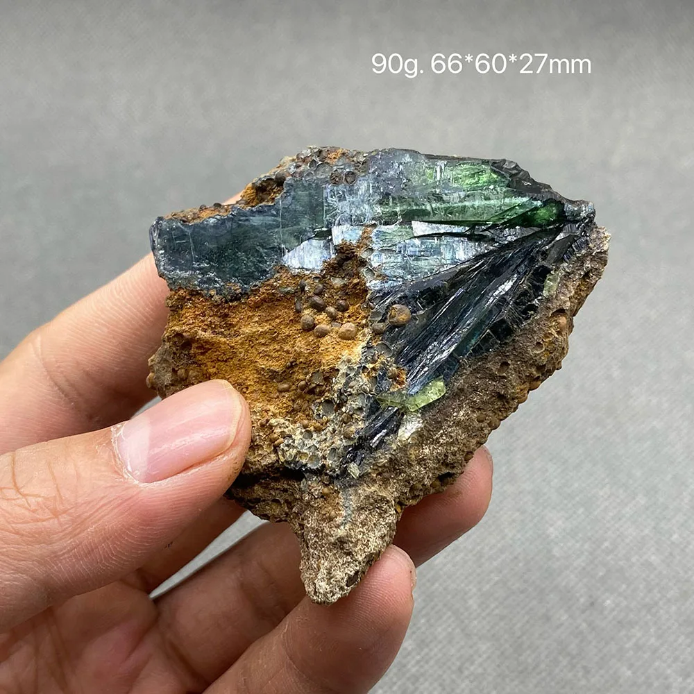 100% natural rare Brazil Vivianite （Blue ironearth） mineral specimen stones and crystals healing crystals quartz
