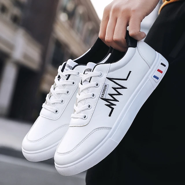 2023 Men's Casual Shoes Lightweight Breathable Men Shoes Flat Lace-Up Men  Sneakers White Business Travel Unisex Tenis Masculino - AliExpress