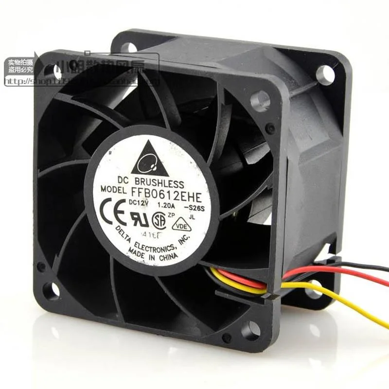 

New CPU Fan For Delta FFB0612EHE 12V 1.2A 6038 6CM Double Ball Bearing Large Air Volume Cooling Fan 60*60*38mm