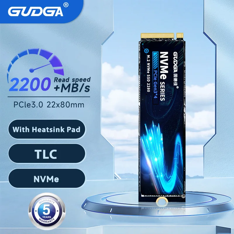 Gudga Ssd Nvme M2 1Tb 512Gb 256Gb 128Gb Pci-E 3.0X4 Ssd Nvme Disco Rigido Interno A Stato Solido Per Pc Laptop Computer