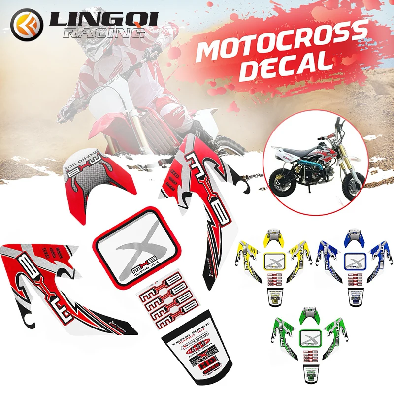 For CRF50 Body Kit Motorcycle Sticker Decal Graphics Fairing Universal  Dirt Pit Bike Motocross soic16 dip16 zif adapter socket 150 mil for tnm5000 usb universal ic nand flash programmer soic 8 16 pins 150mil body