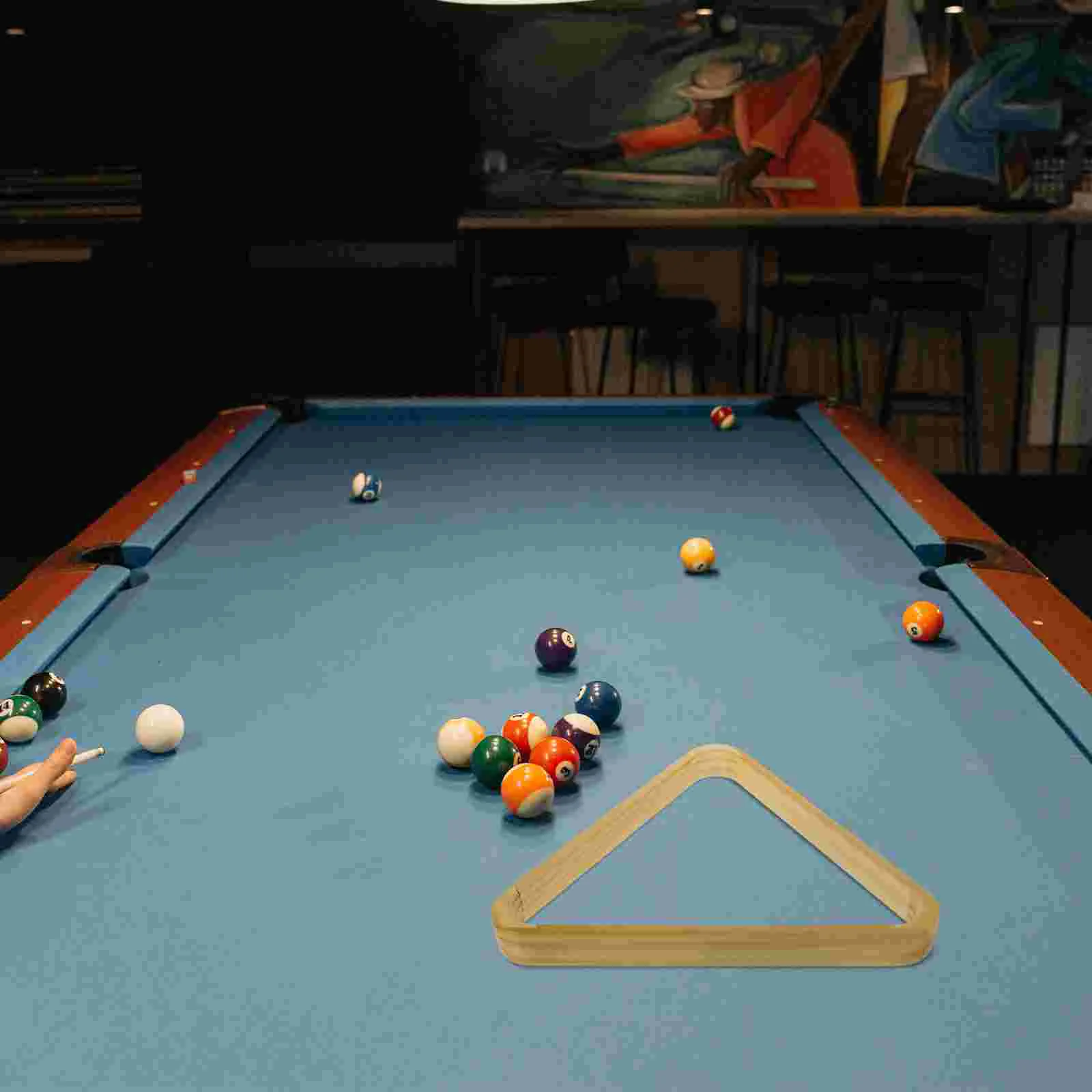 Billiard Rack Triangle Frame For Accessories Game Room Pub Snooker Balls Organizer Pool Table Mini Pool Balls Holder