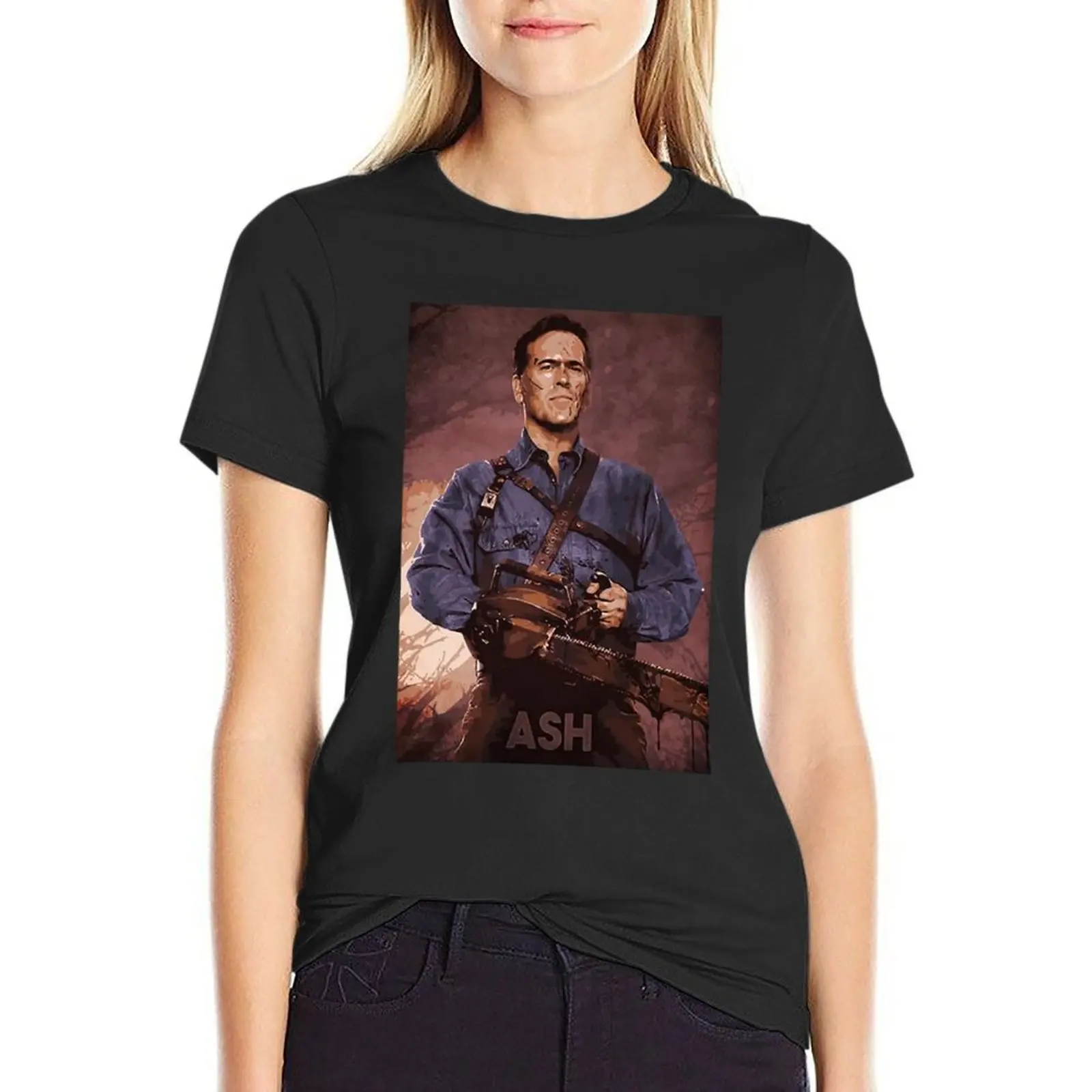 

Ash T-shirt Aesthetic clothing anime clothes summer top graphic t-shirts for Women