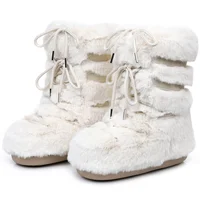 2025 Winter Lace-up Ankle Boots Women Snow Boots Brand Design Classic Platform Waterproof Non-slip Cotton Boots Woman Ski Boots - Image 2