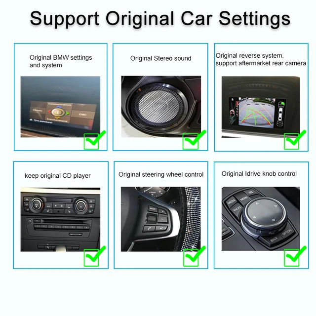 Bonroad Wireless Apple CarPlay Android Auto Car Multimedia For BMW 5/3 Series E60/E61/E62/E63 E90/E91/E92/E93 CCC/CIC Head Unit 3