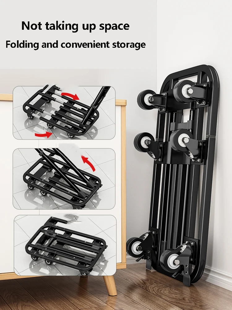 Handcart Cargo Folding And Handling Vehicle Household Small Cart Flatbed Truck Portable Outdoor cart pulling