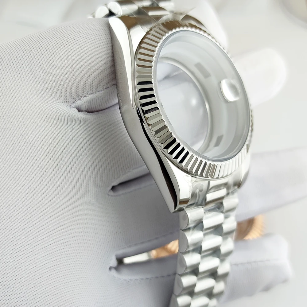 Premium Stainless Steel Watch Case with Sapphire Crystal Glass - 40mm