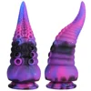 Realistic Octopus Tentacles Huge Suction Cup Transparent Liquid Faked Penis Color Dildo Animal Sex Toys For Woman Adult Game 1