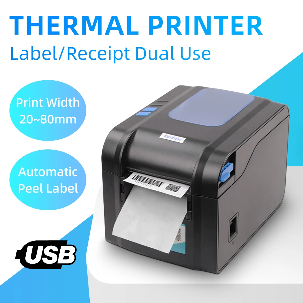 Xprinter-80mm-Thermal-Label-Printer-Receipt-Bar-QR-Code-Sticker-Machine ...