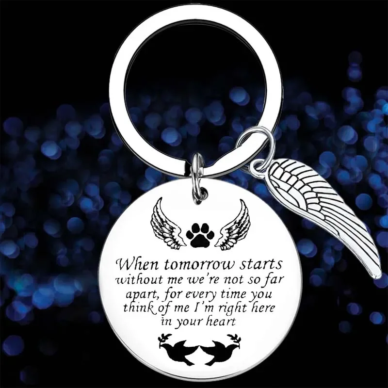 

Cute Loss of Pet Keychain Dog Memorial Key Chain Pendant Pet Dog Sympathy Gift Pet Keepsake