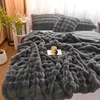 Winter light luxury rabbit plush blanket thickened double-sided velvet throw blanket plush nap blank 6