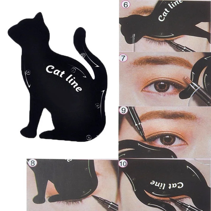 Eye Liner Makeup DIY Cat Eye Eyeliner Stencil Eyebrow Stencils Models Eyebrow Eyes Liner Template Shaper 2 pcs/set for makeup tools,eyebrow stencil tool,eyeliner stencil tool,eye makeup tools