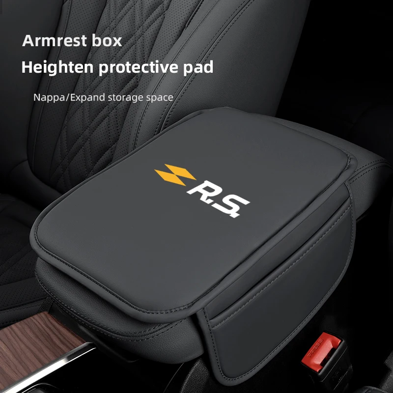 Tappetino Per Bracciolo Auto Console Centrale Cuscino Di Protezione In Pelle Per Renault Rs Clio Megane 2 3 4 Captur Trafic Twingo Scenic 2 Kadjar