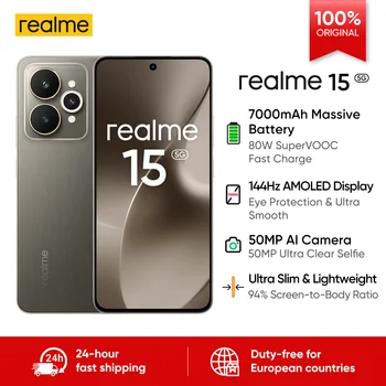 Teléfono Inteligente Realme 15 5G Versión Global 8GB 256GB Dimensity 7300+ 144Hz AMOLED 50MP Sony OIS 7000mAh 80W NFC Envío Gratis 1