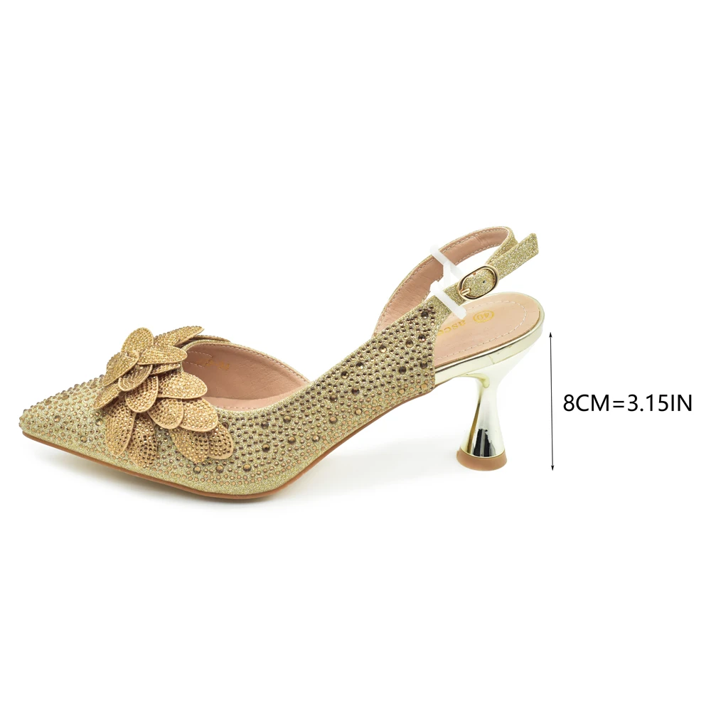 Doershow Lastest Italian Design Fashion Style Ladies Shoes with Matching Bag Set 2024 Nigerian Shoes and Bag Set HAC1-9 6