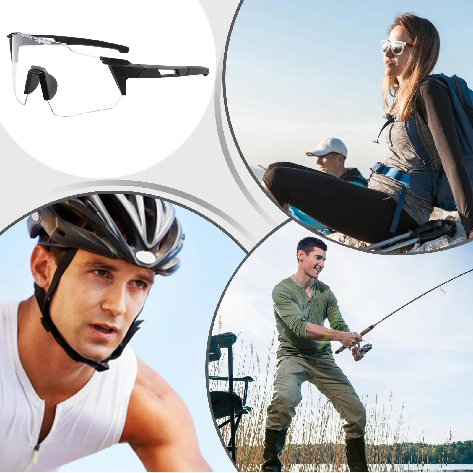 Cycling Glasses UV Protection Safety Driving Eyeglasses Transparent Cycling and Mountaineering Eyewear Goggles - 5