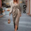 Long Sleeve Lantern Spring Summer Season Fashionable Dress