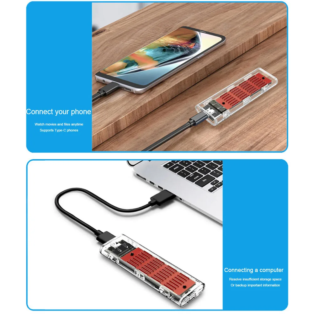 M.2 NVME NGFF  SSD ̽, NGFF SATA ޴ SSD ڽ, USB3.1 C Ÿ ָ Ʈ ̺ Ŭ, º ƮϿ NVME PCIE