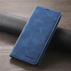 Vintage Magnetic Flip PU Leather Wallet Phone Case with Card Holder - iPhone 15 Plus (Blue)