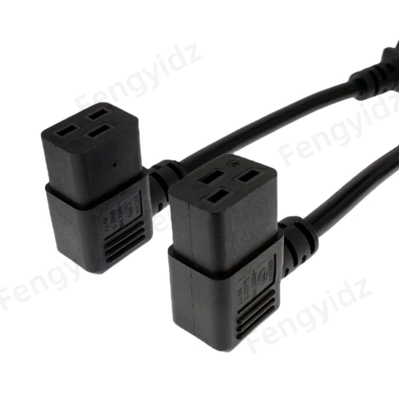 IEC 320 C20 - C19 남성-여성 전원 어댑터 오른쪽/왼쪽 각도 연장 케이블 30cm 서버/PDU 전원 코드