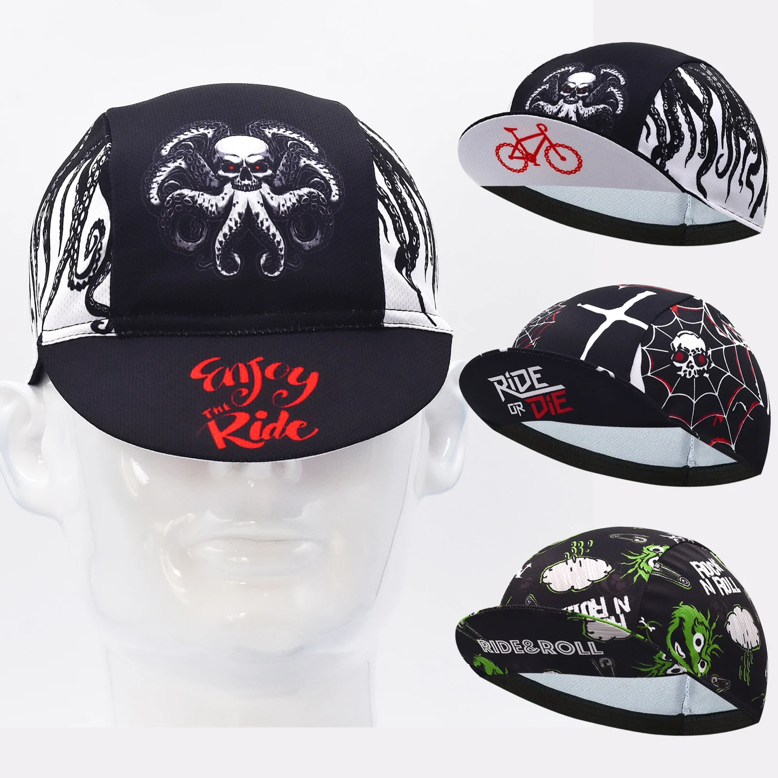 Cool 6 Types Ride Spider Hot New CLassical Cycling Cap Breathable Unisex Gorra Ciclismo JIASHUO 4