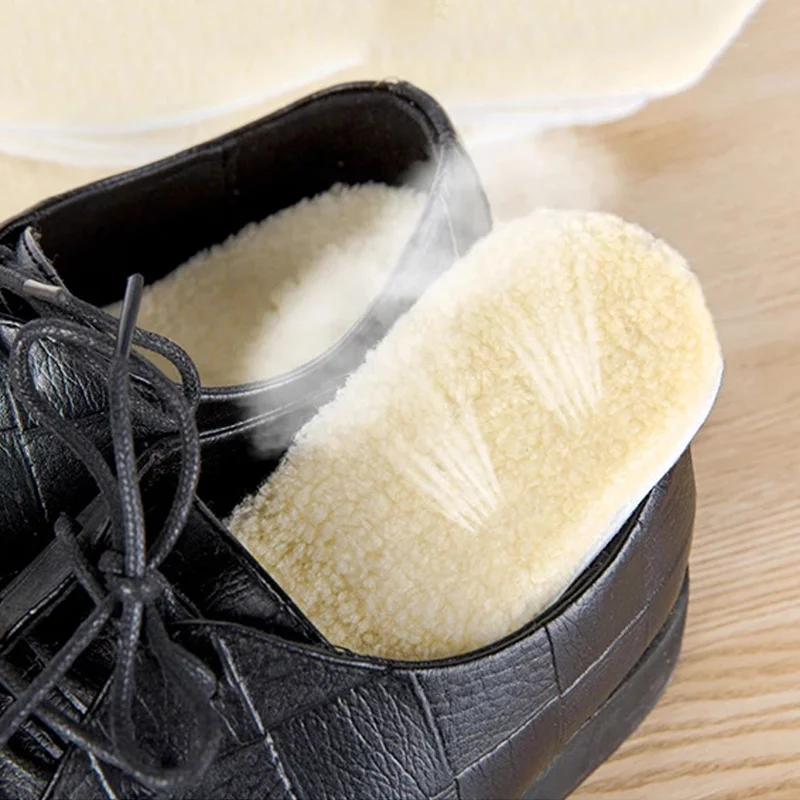 Shoe Insoles Orthopedic Insoles Heated Shoe Insoles Thicken Warm Insoles Winter Imitation Lamb Wool Cold-proof Insole Warm Men and Women Snow Boots Foot Pad Soft Tailorable Insole