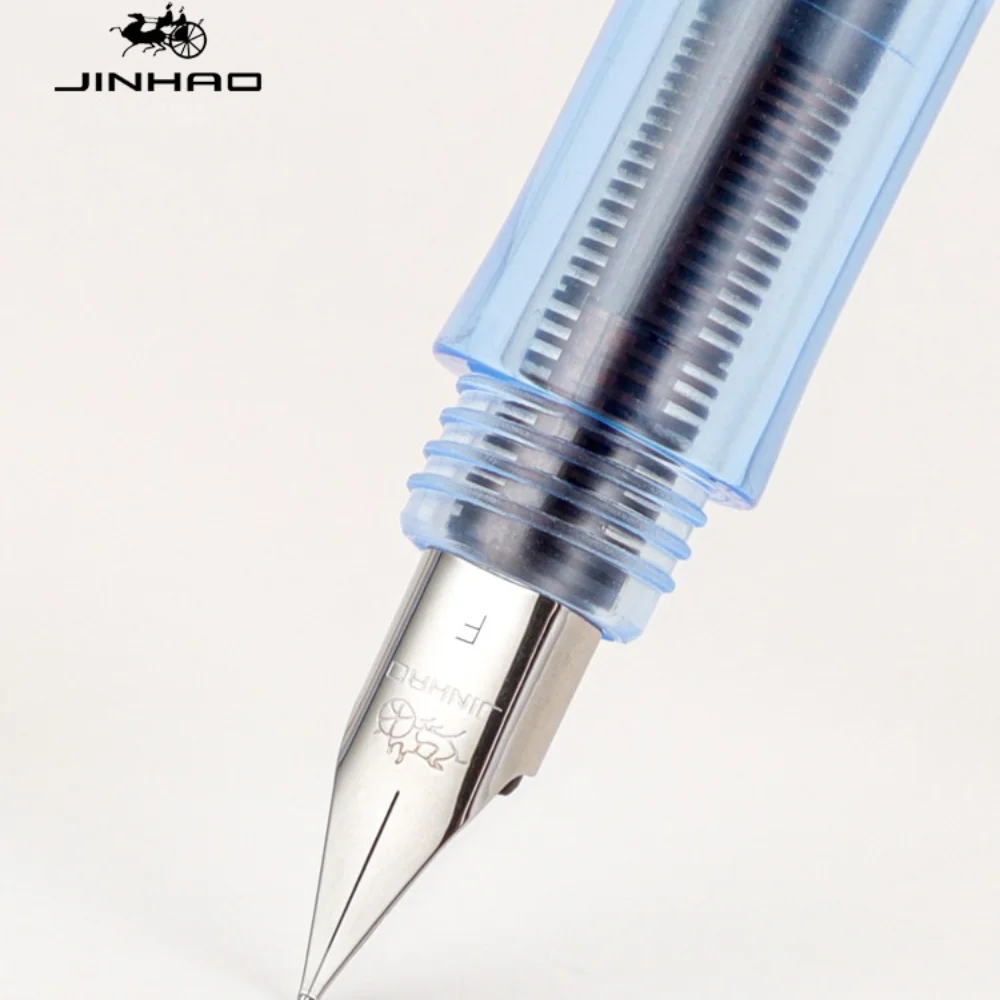 Jinhao Shark 만년필 F 펜촉 필기 잉크 펜, 서예 비즈니스 사무용품, 학생 문구 하이 퀄리티, 0.5mm