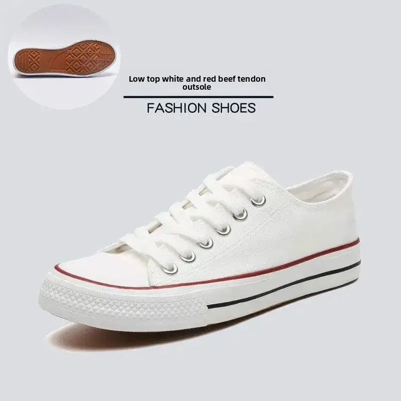 Classic White red beef tendon rubber sole
