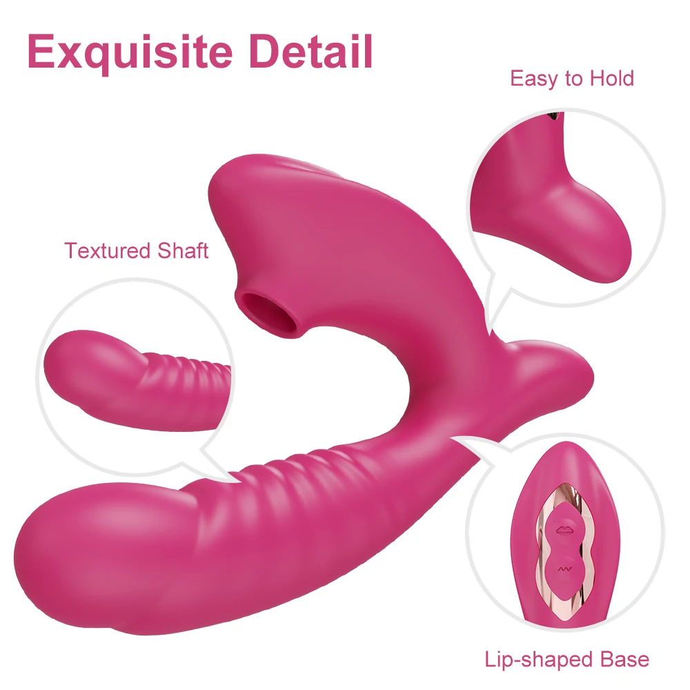 in 1 2 Sucking G-spot Vibrator per le donne Clit Sucker Aspirazione orale Stimolazione del clitoride Masturbazione femminile Suckg oris_voghion.com