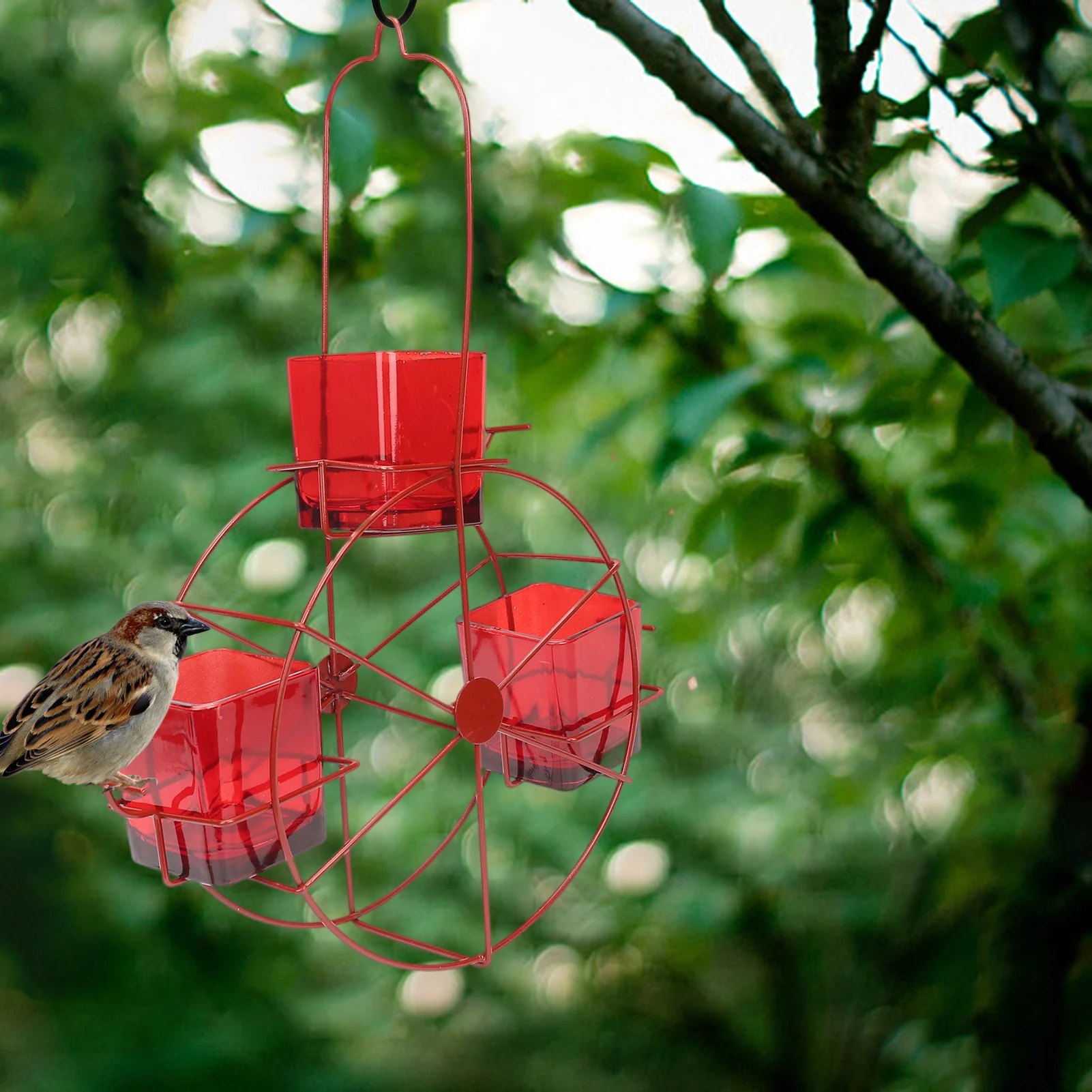 Grande Roue Colibri Mangeoire Créatif Oiseaux Nourriture Stockage Outil  pour Jardin Extérieur Décoration De Cour Mangeoires Fournitures - AliExpress