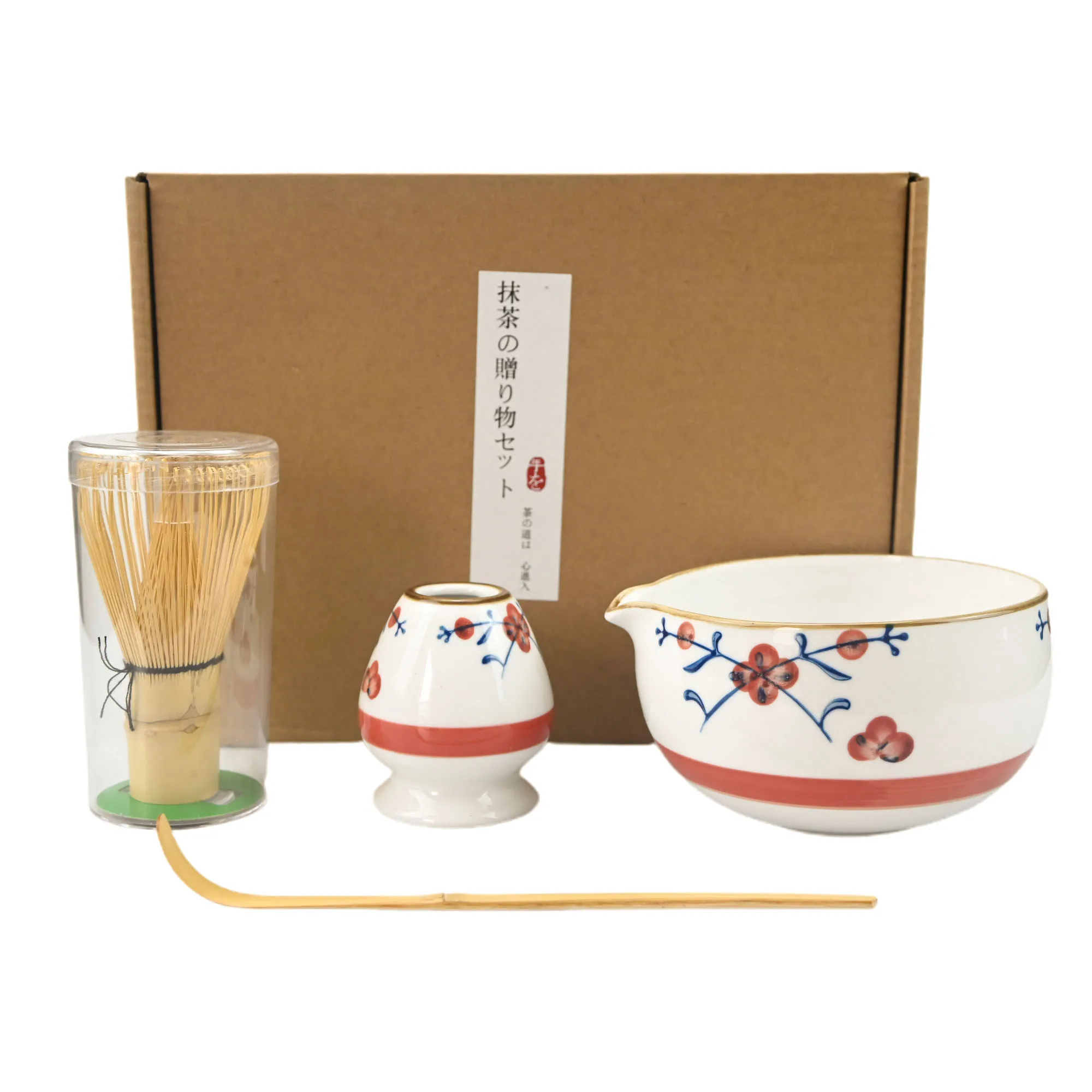 طقم ماتشا فاخر ٤ قطع، أدوات شاي يابانية