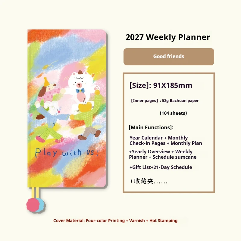 Premium Weekly Planner with Hard Cover - Daily Agenda Journal and Monthly Schedule Organizer