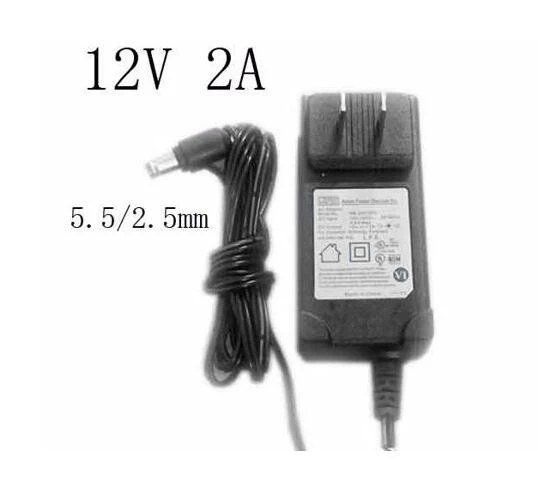 

APD/Asian Power Devices WB-24D12FU, 12V 2A, Barrel 5.5/2.5mm, US 2-Pin Plug, Laptop Power Adapter