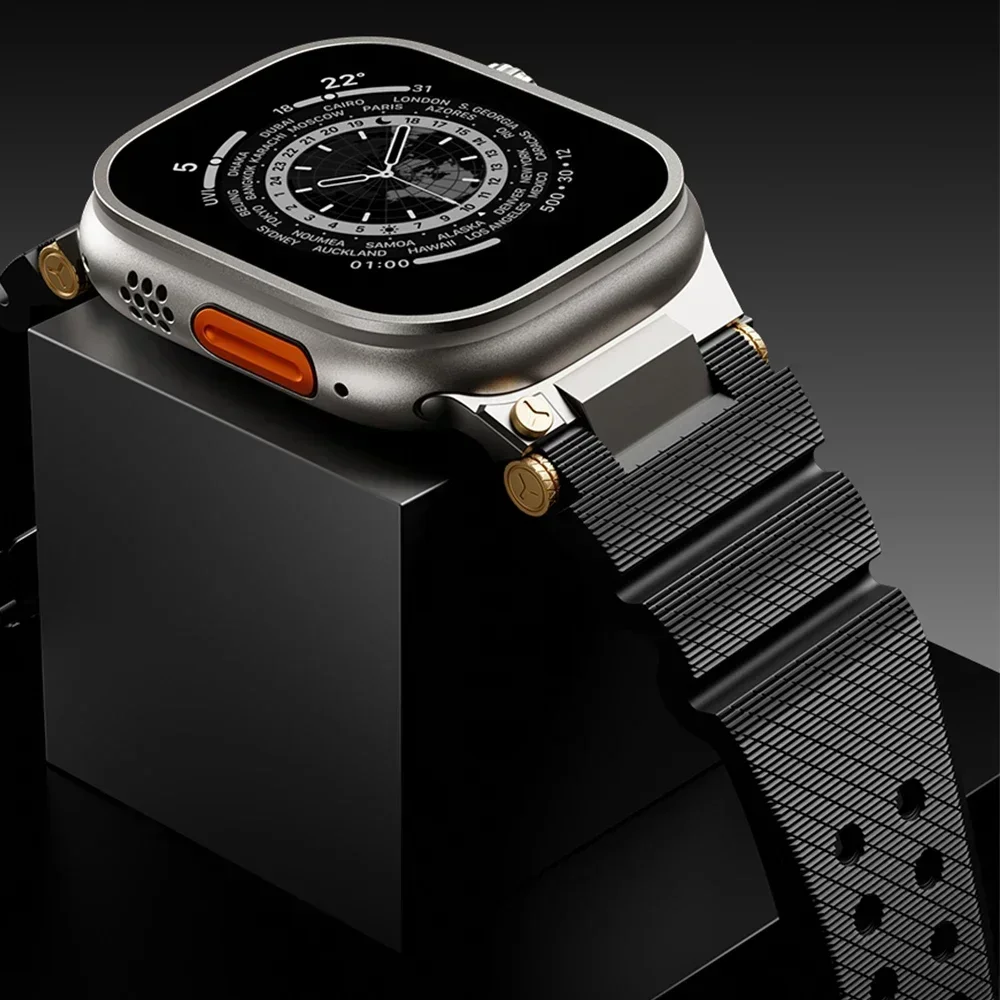 Rubber luxury band for Apple Watch Ultra 2 49mm ultra 49