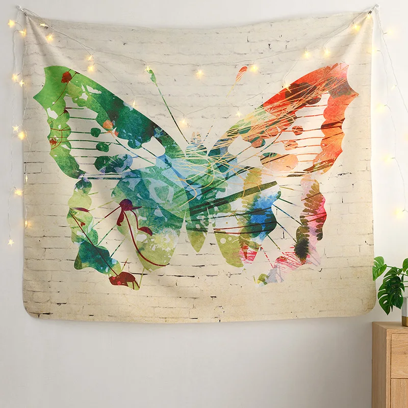 

Флуоресцентный гобелен, УФ флуоресцентная лампа, настенная подвеска в виде грибов, хиппи, декоративная комната, эстетика