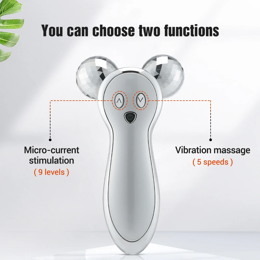 Micro-current Stimulation Roller Massage Instrument Multifunctional Electric Face-lifting Vibration Firming V Face Resist Aging