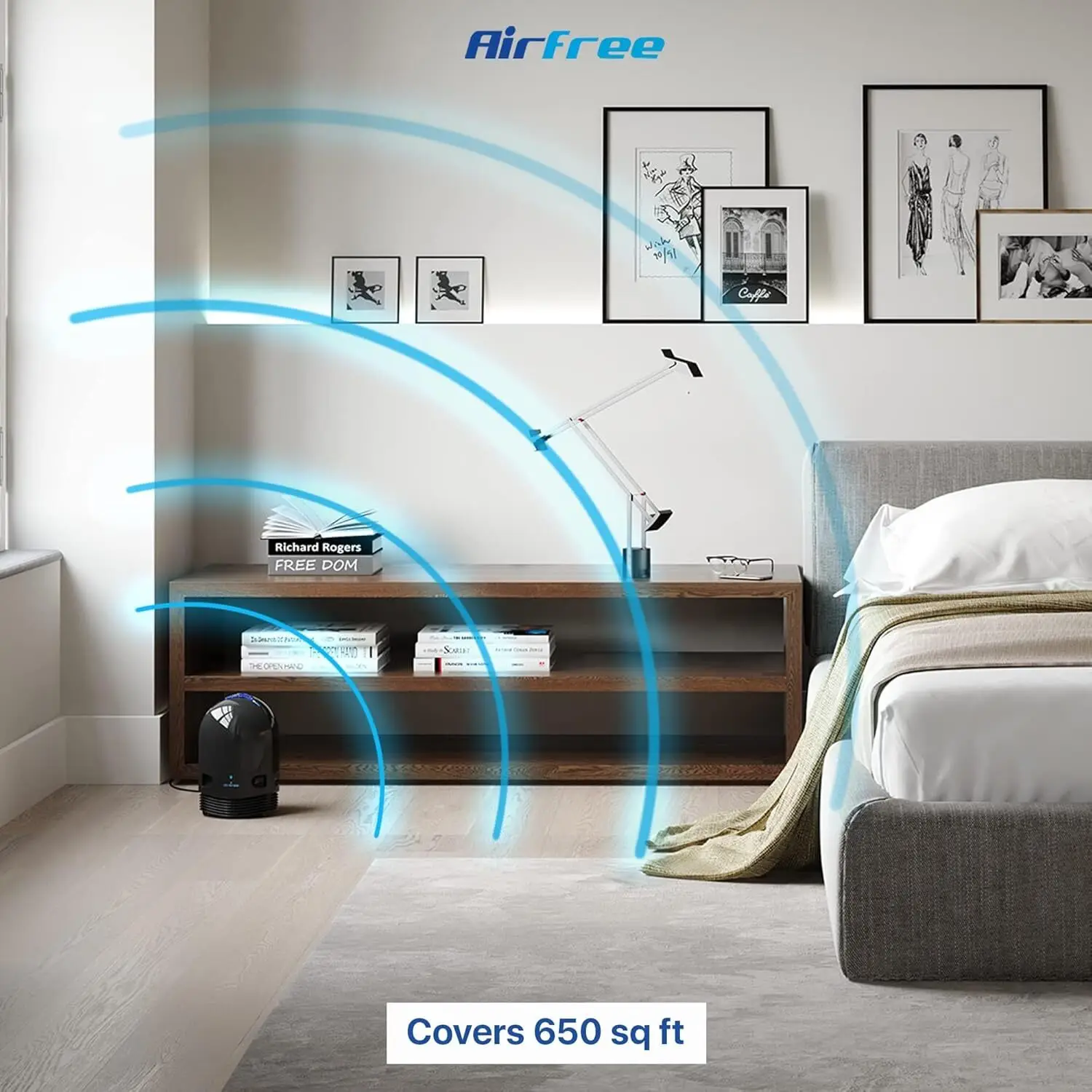 Silent Air Purifiers for Home, Bedroom, Destroy not Hold 99.9% of Mold, Bacteria, Pet&Other Allergens Within the 2