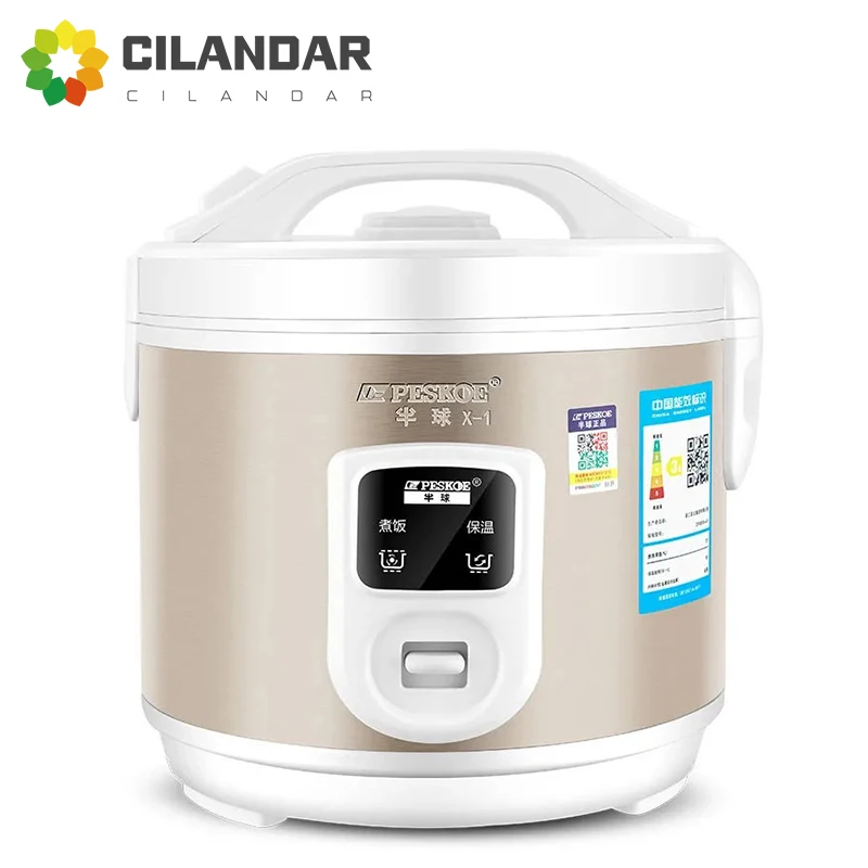 Peskoe mini Rice cooker, old-fashioned 1-2-3 person Non-stick surface cooking rice cooker, multi-function household 2L 3L 4L 5L