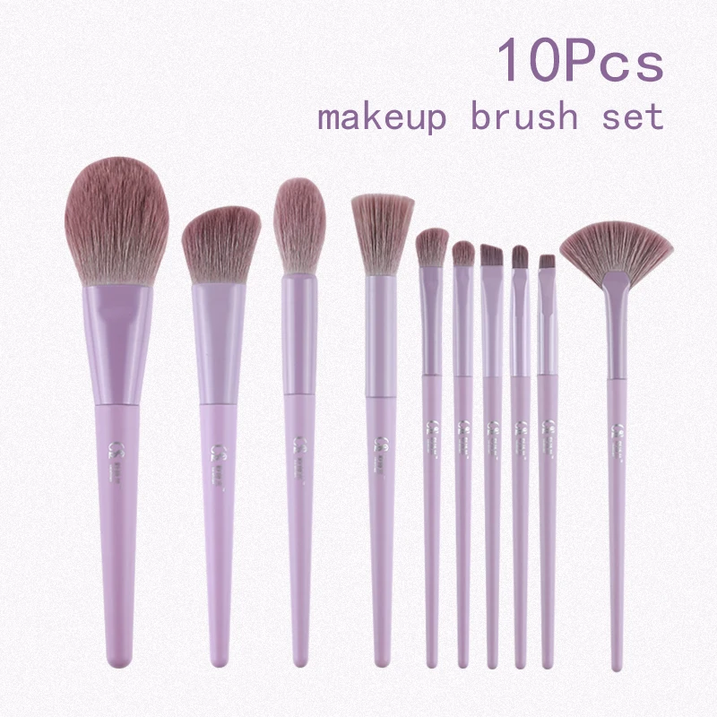 

7-10 PCS Makeup Brushes Set Eye Shadow Foundation Women Cosmetic Brush Eyeshadow Blush Beauty Soft Make Up Tools Bag