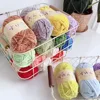 Pear Lustre Chenille Yarn 148Meters/Skein 2mm Thin Pleuche Wool Rope for Hand Crochet Dolls Shoes Materials 1