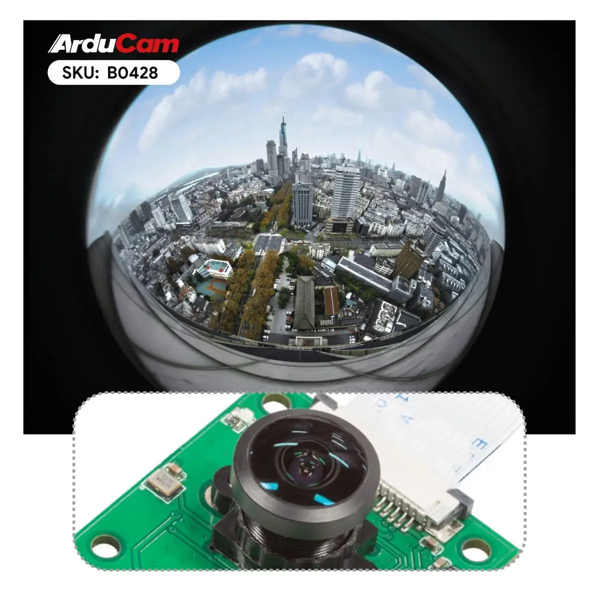 Arducam Ultra Wide Angle Fisheye 5MP OV5647 Camera for Raspberry Pi