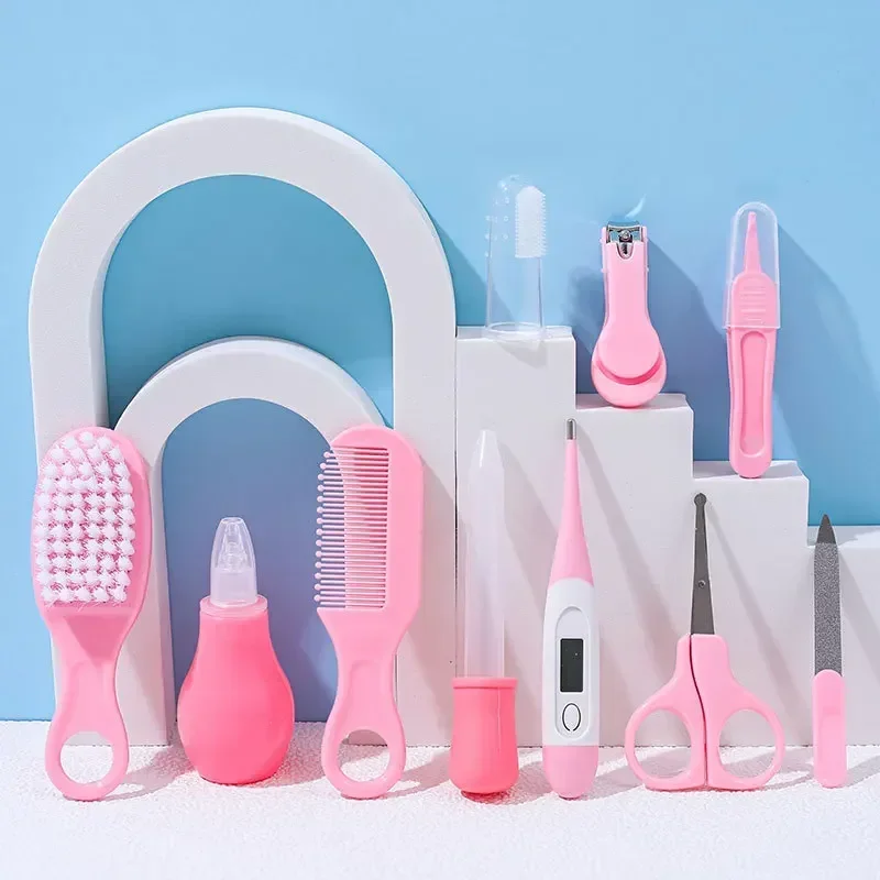 Set - Newborn Nail Clipper Set 10 - Piece Baby Care & Cleaning  , Safe Comb & Brush Gift Box