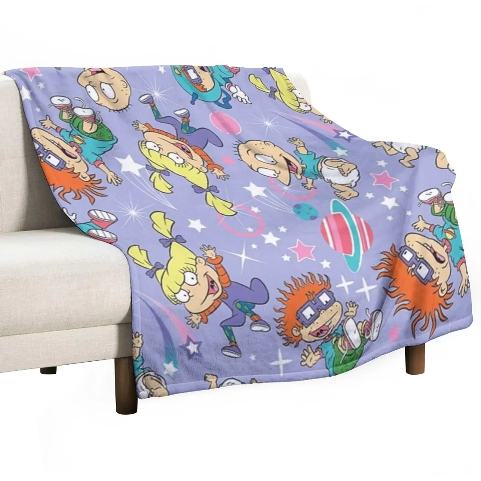 

Rugrat Throw Blanket anime Extra Large Throw For Decorative Sofa Plaid on the sofa Blankets