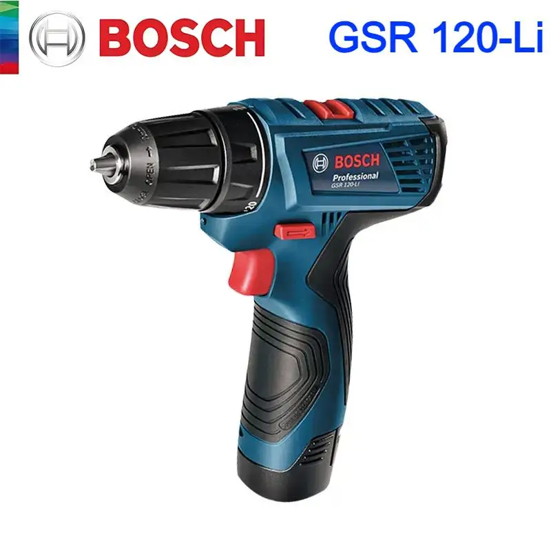 

Bosch Professional Cordless Drill GSR 120-Li 12 V System Electric Screwdriver Multi-Function 30Nm Impact Screw Driver Power Tool