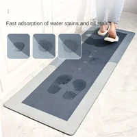 Kitchen Absorbent Mat Non-Skid Waterproof Wipeable Comfort Standing Kitchen Rugs and Mats Wipeable Wash Free Long Strip Carpet 2