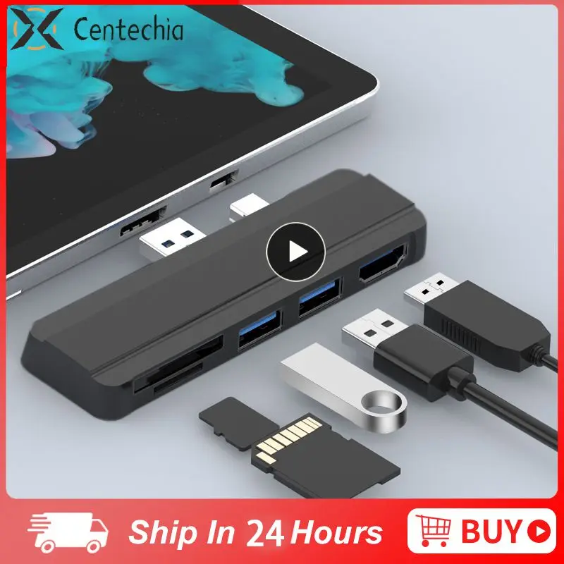 Docking Station Usb Hub 3.0 Per Microsoft Surface 4/5/6/7 A Porta Usb3.0 Adattatore Per Lettore Di Schede Sd/Tf Compatibile Con Hdmi