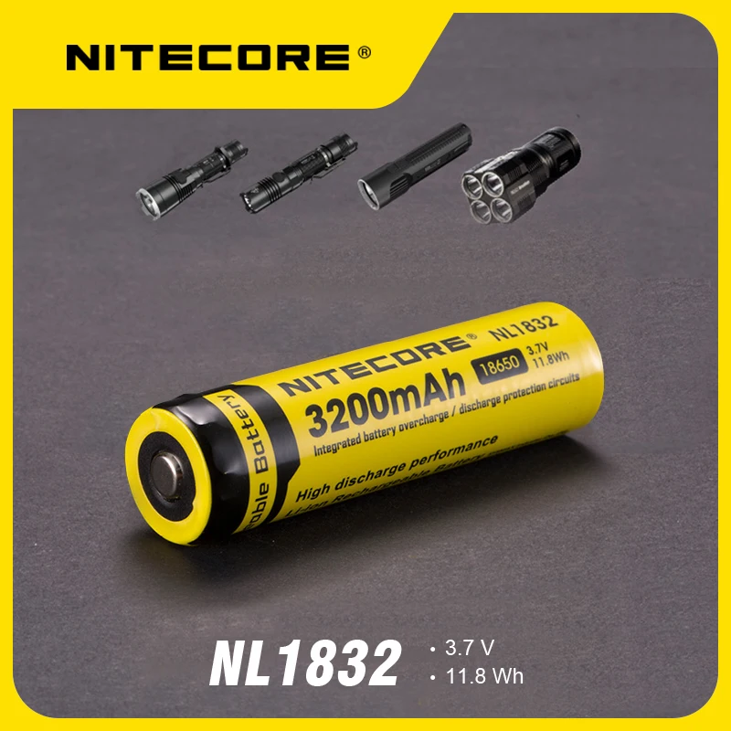 Nitecore NL1832 Rechargeable 3200mAh 18650 Battery