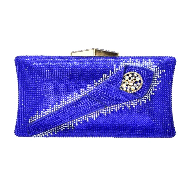 

Blue MIxed Snow Pattern Women MINI Crystal Evening Clutch Bag Wedding Diamond Handbag and Purse Party Dinner Bag