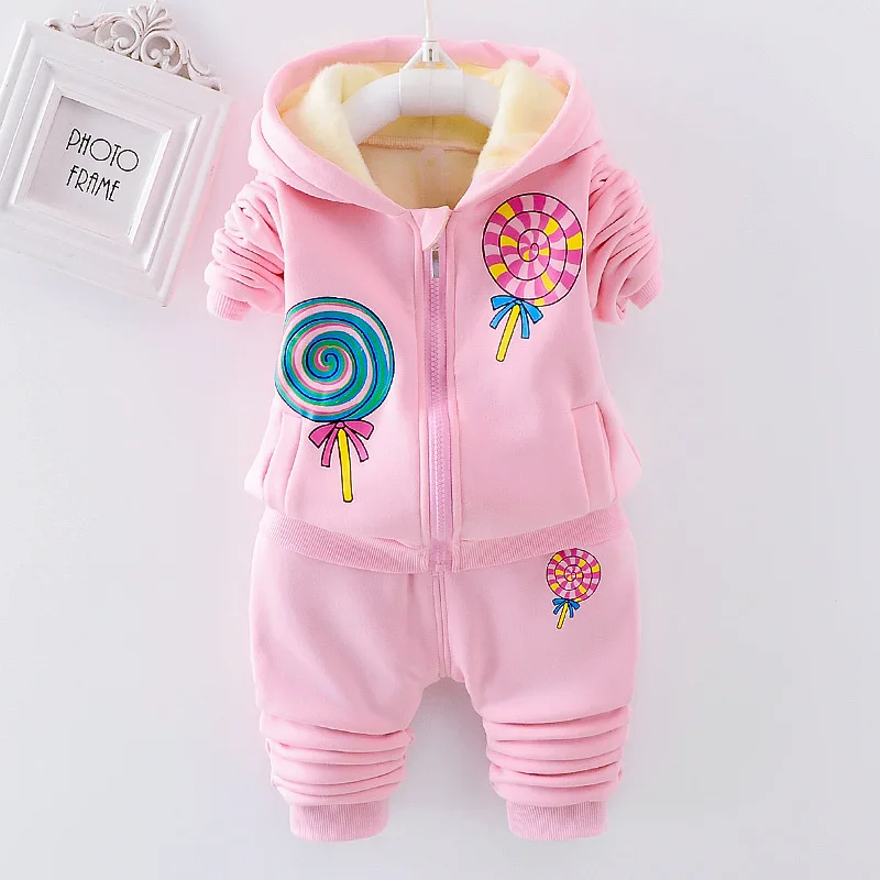 Baby Boys Girls Cartoon Velvet Clothing Set Children Hoodied Sweatershirt  Coat Pants Infant Clothes Sets Christmas Newborn Bebes - AliExpress