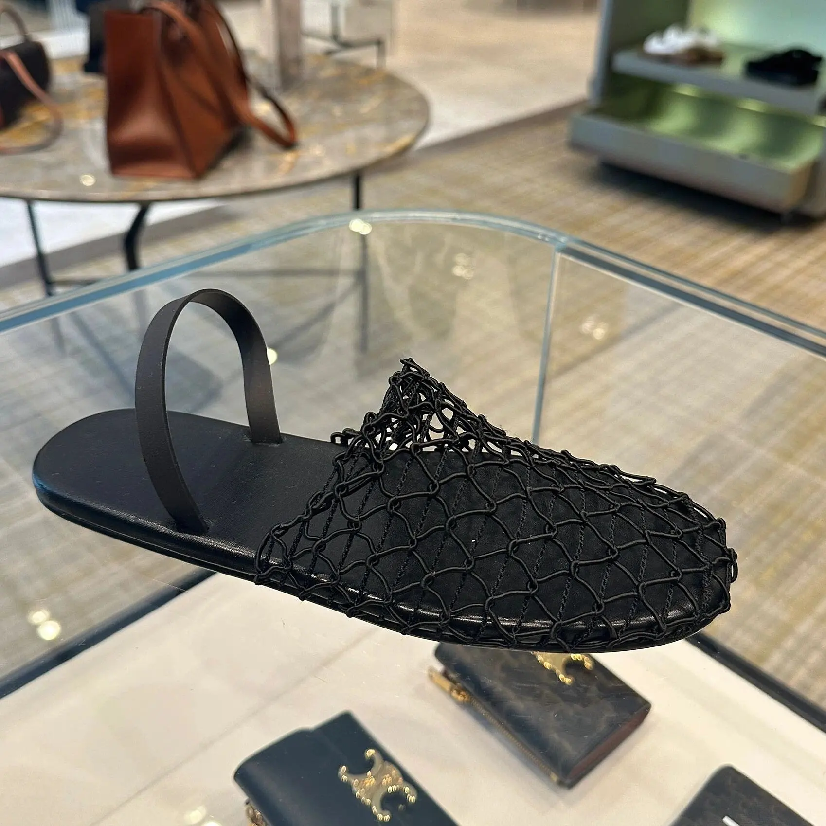 Baotou Back Strap Fishing Net Flat Sandals Roman Shoes Summer New Hollow Comfortable Beach Half Slippers